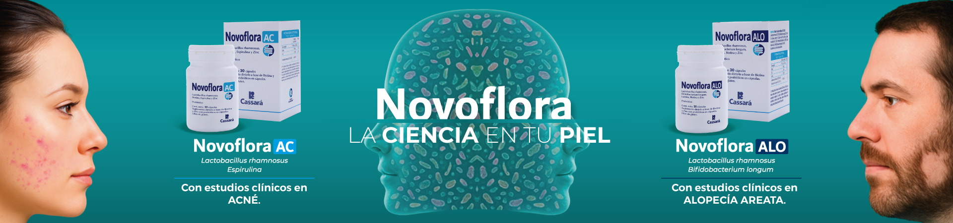 Probióticos Novoflora del Laboratorio Pablo Cassará con estudios clínicos en acné y alopecia - Rednutribiota