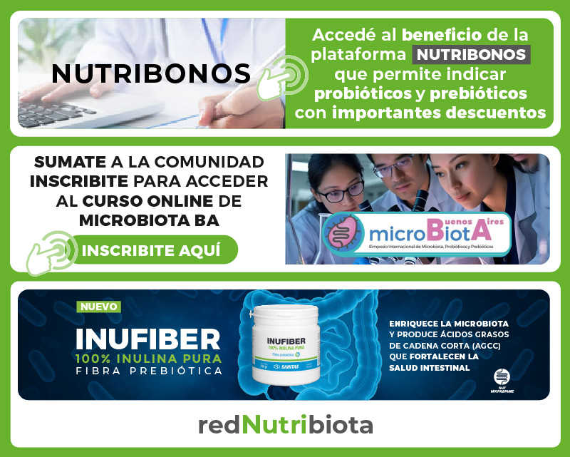 Nutribonos Probióticos y Prebióticos con importantes descuentos - Curso online Microbiota BA - RedNutribiota