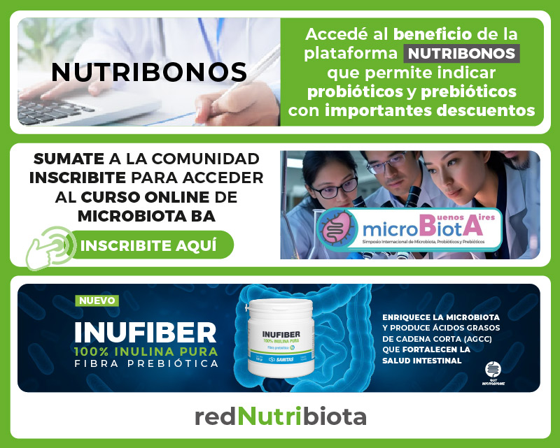 Nutribonos Probióticos y Prebióticos con importantes descuentos - Curso online Microbiota BA - RedNutribiota